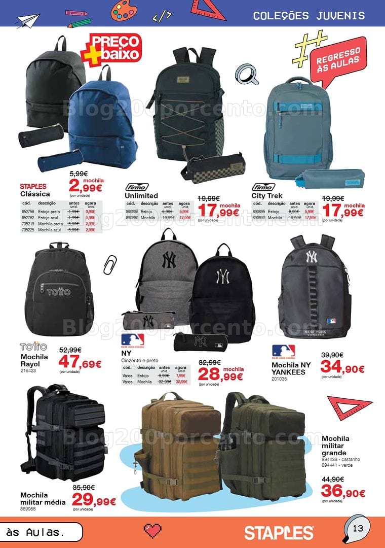 Antevisão Folheto STAPLES Regresso às Aulas Promoções de 17 agosto a 30 setembro